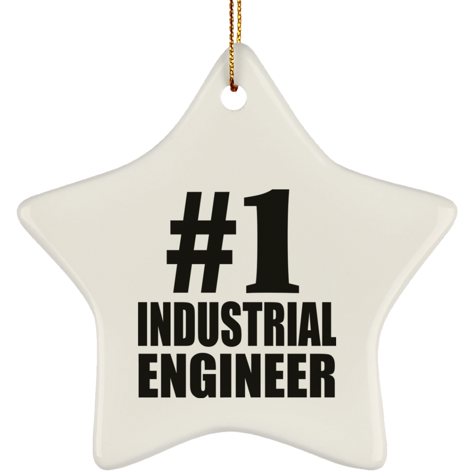Number One #1 Industrial Engineer - Star Ornament