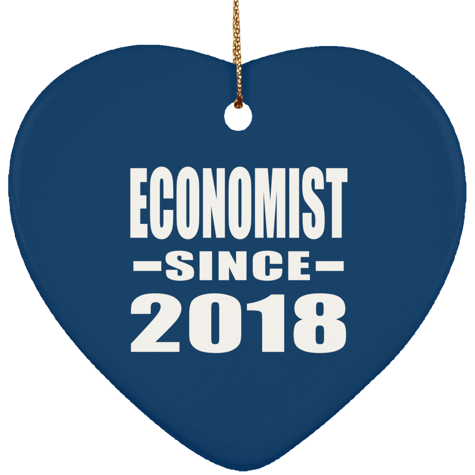 Economist Since 2018 - Heart Ornament
