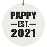 Pappy Established EST. 2021 - Circle Ornament