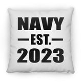 Navy Established EST. 2023 - Throw Pillow