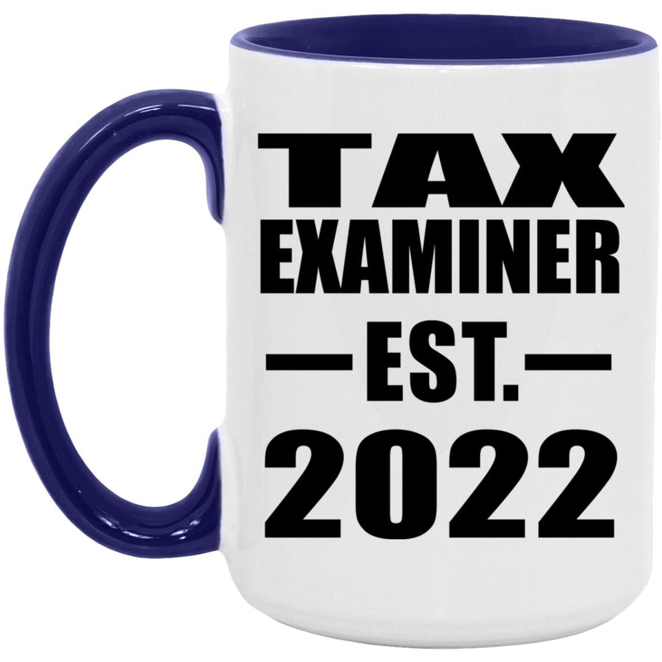 Tax Examiner Established EST. 2022 - 15oz Accent Mug Purple