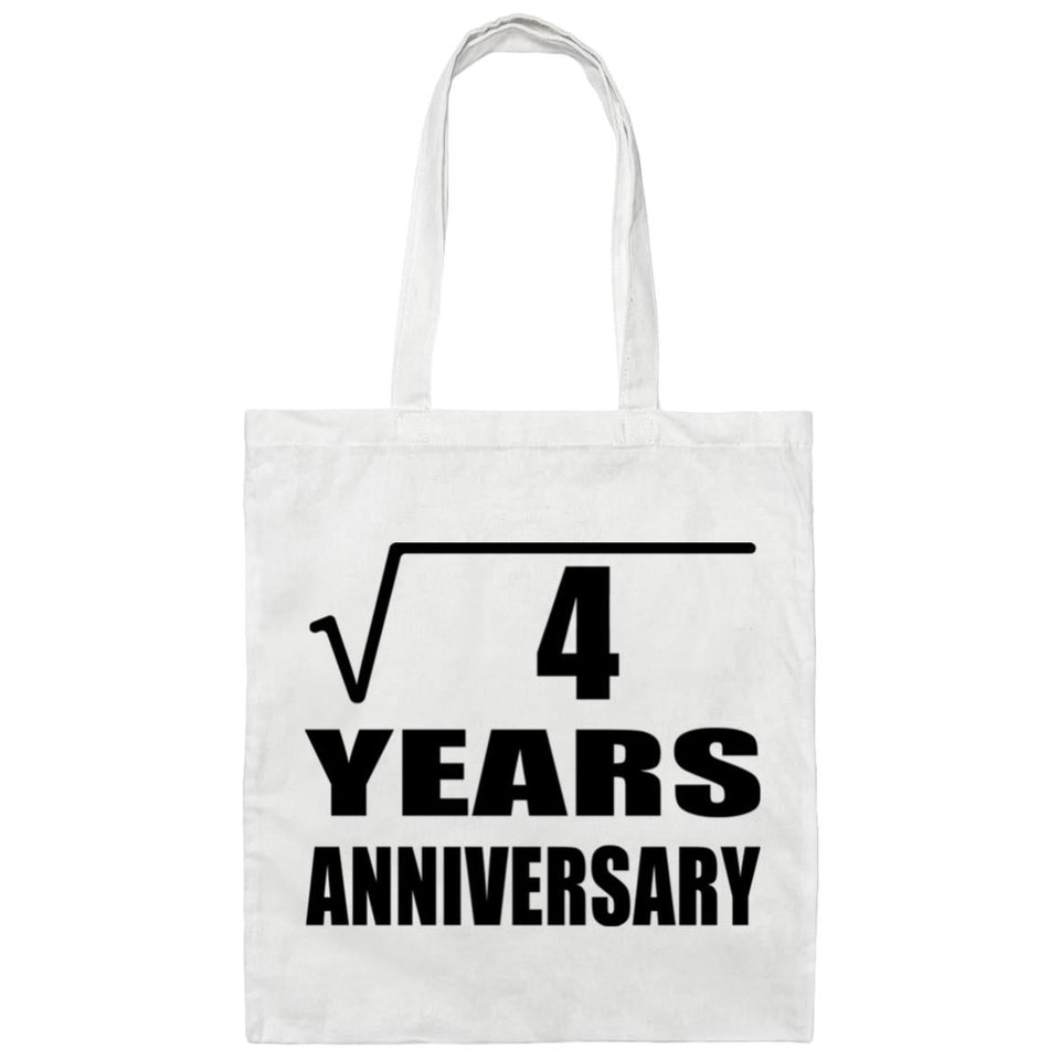 2nd Anniversary Square Root of 4 Years Anniversary - Tote Bag White