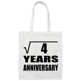2nd Anniversary Square Root of 4 Years Anniversary - Tote Bag White
