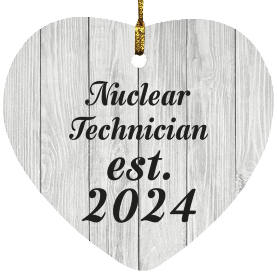 Nuclear Technician Established Est. 2024 - Heart Ornament F