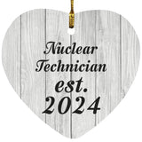 Nuclear Technician Established Est. 2024 - Heart Ornament F