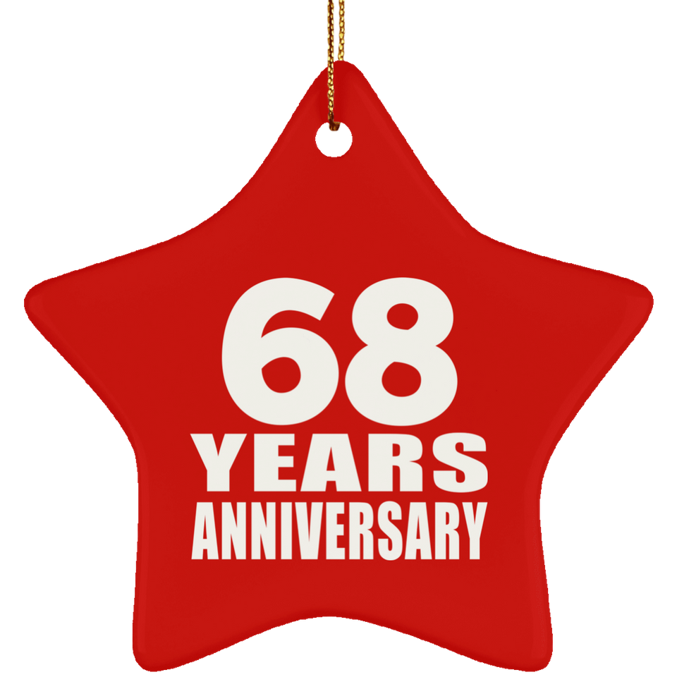 68th Anniversary 68 Years - Star Ornament