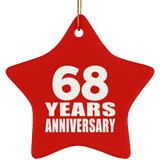 68th Anniversary 68 Years - Star Ornament