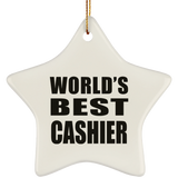 World's Best Cashier - Star Ornament