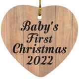Baby's First Christmas 2022 - Heart Ornament C