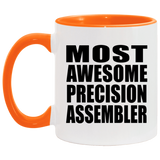 Most Awesome Precision Assembler - 11oz Accent Mug Orange