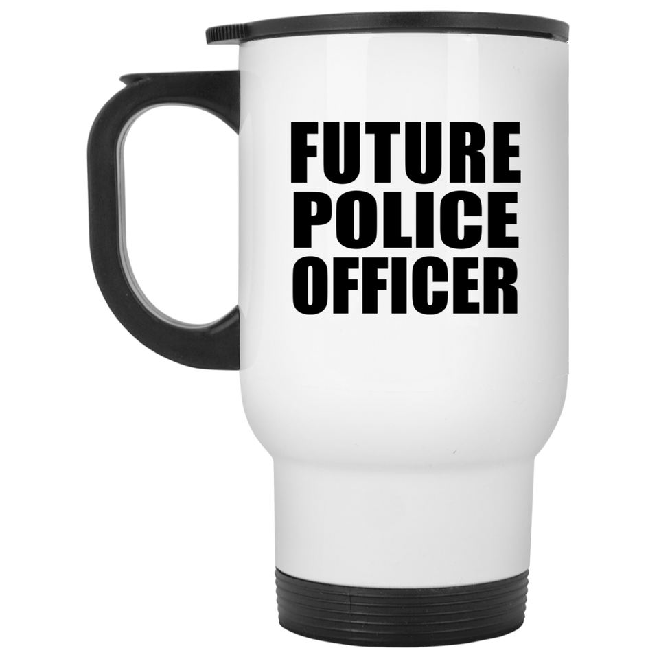 Future Police Officer - White Travel Mug