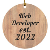 Web Developer Established Est. 2022 - Circle Ornament C