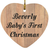Beverly Baby's First Christmas - Heart Ornament C