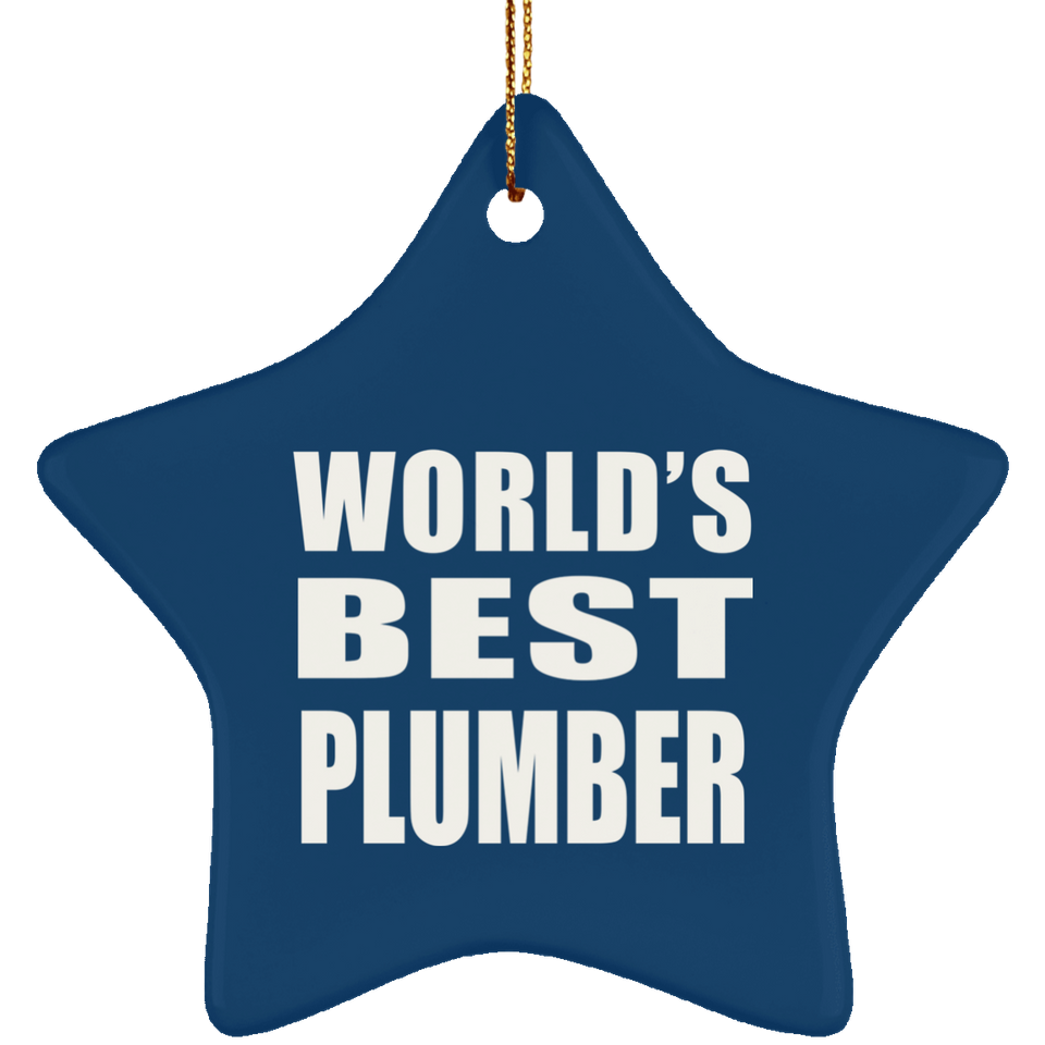 World's Best Plumber - Star Ornament