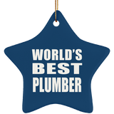 World's Best Plumber - Star Ornament