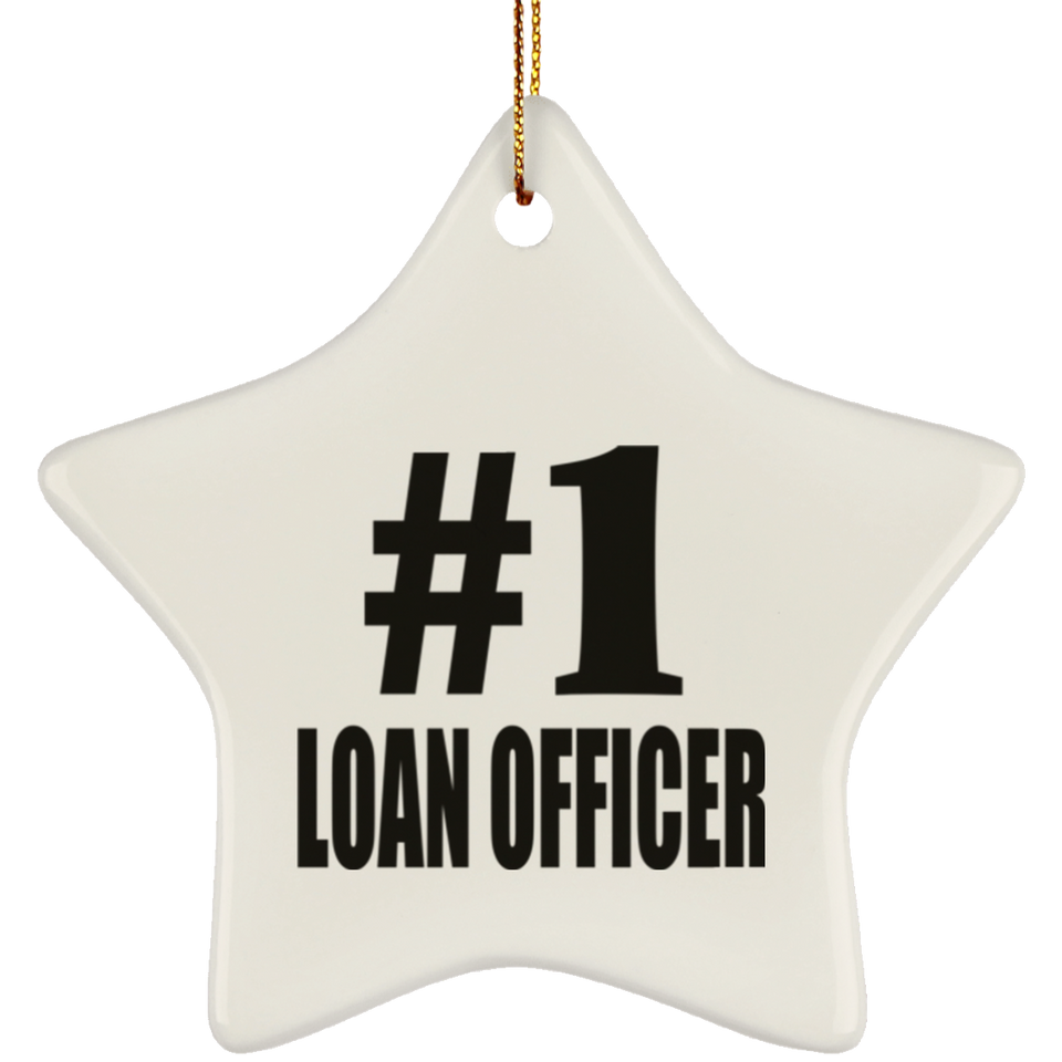 Number One #1 Loan Officer - Star Ornament