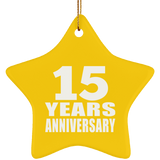15th Anniversary 15 Years - Star Ornament