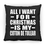 All I Want For Christmas Is My Coton De Tulear - Throw Pillow Black