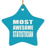 Most Awesome Statistician - Star Ornament