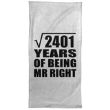 49th Anniversary Square Root of 2401 Years of Being Mr Right - Hand Towel