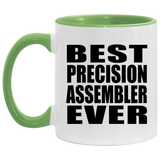 Best Precision Assembler Ever - 11oz Accent Mug Green