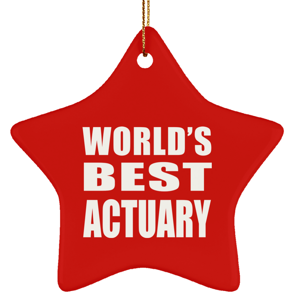 World's Best Actuary - Star Ornament