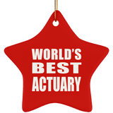 World's Best Actuary - Star Ornament