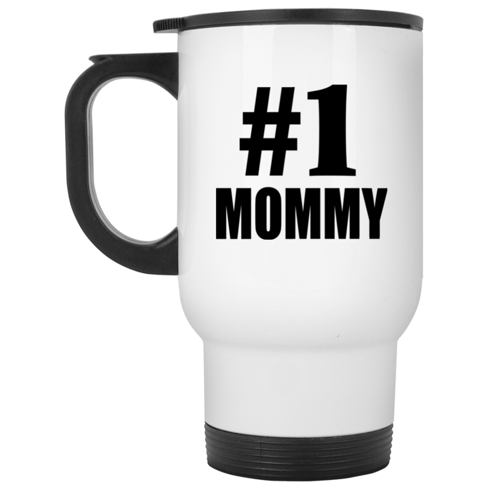 Number One #1 Mommy - White Travel Mug