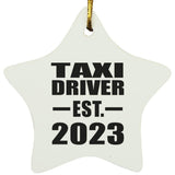 Taxi Driver Established EST. 2023 - Star Ornament
