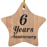 6th Anniversary 6 Years Anniversary - Star Ornament C