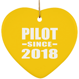 Pilot Since 2018 - Heart Ornament