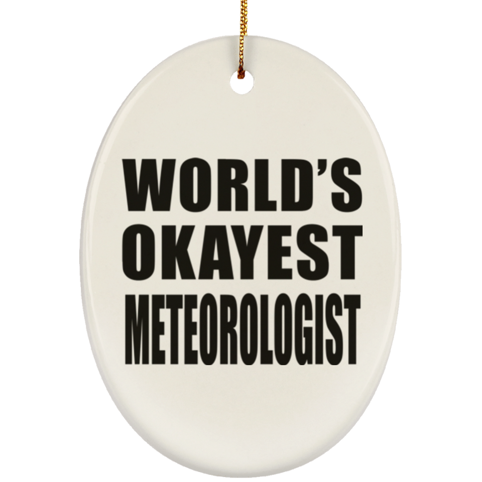 World's Okayest Meteorologist - Oval Ornament