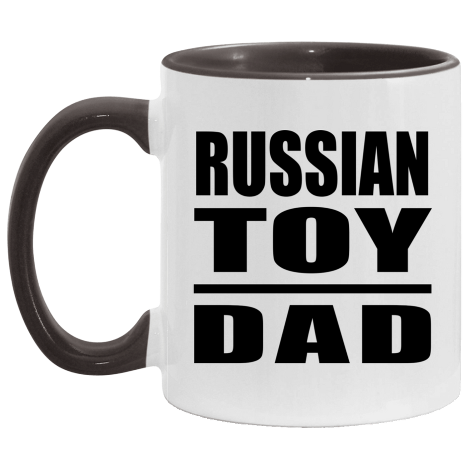 Russian Toy Dad - 11oz Accent Mug Black