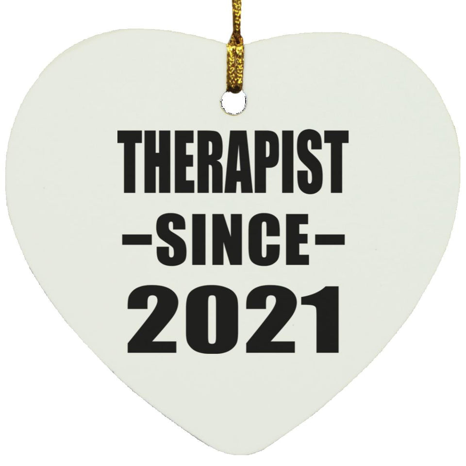 Therapist Since 2021 - Heart Ornament