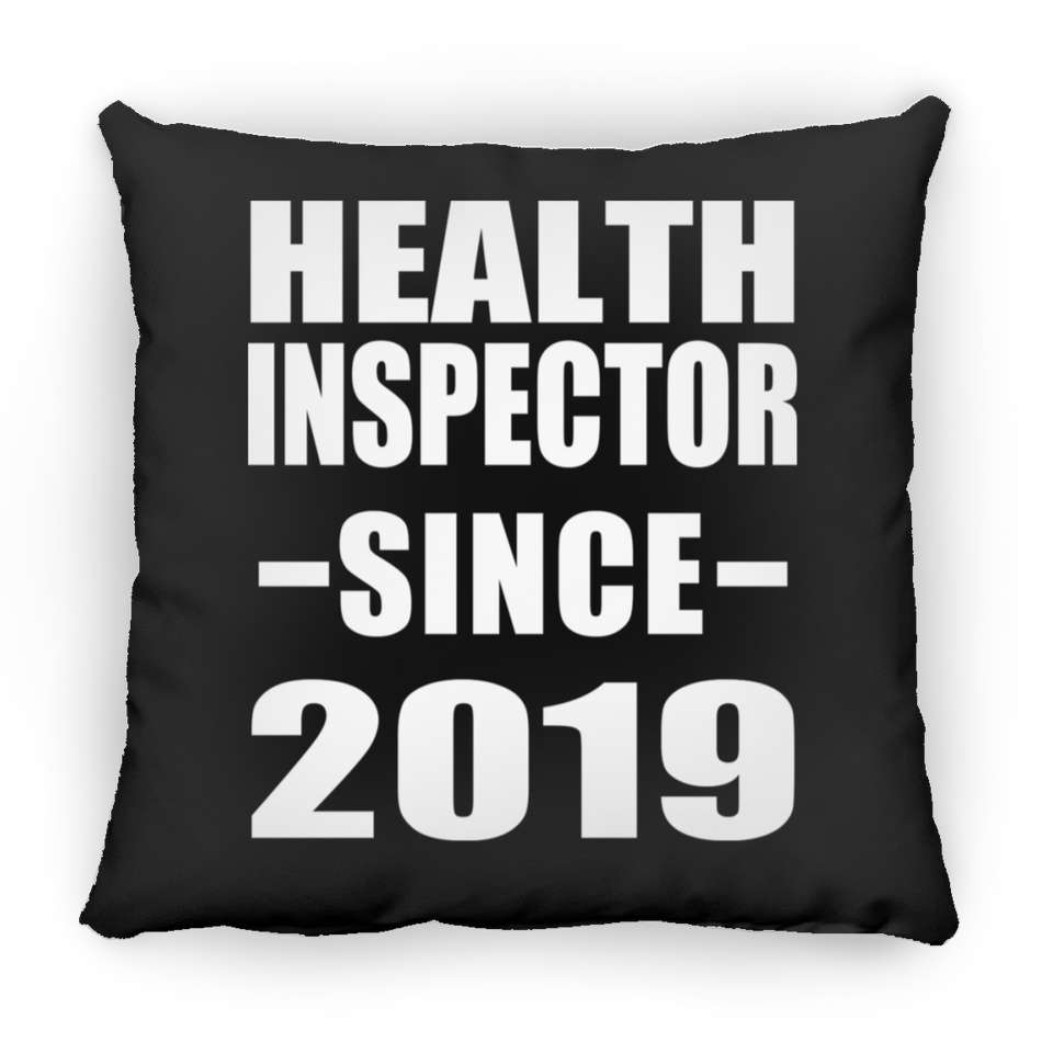 Health Inspector Since 2019 - Throw Pillow Black