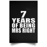 7th Anniversary 7 Years Of Being Mrs Right - Poster Portrait