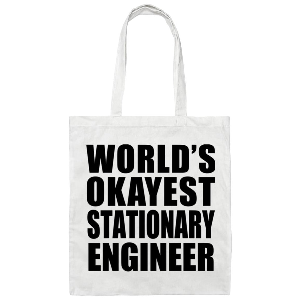 World's Okayest Stationary Engineer - Tote Bag White