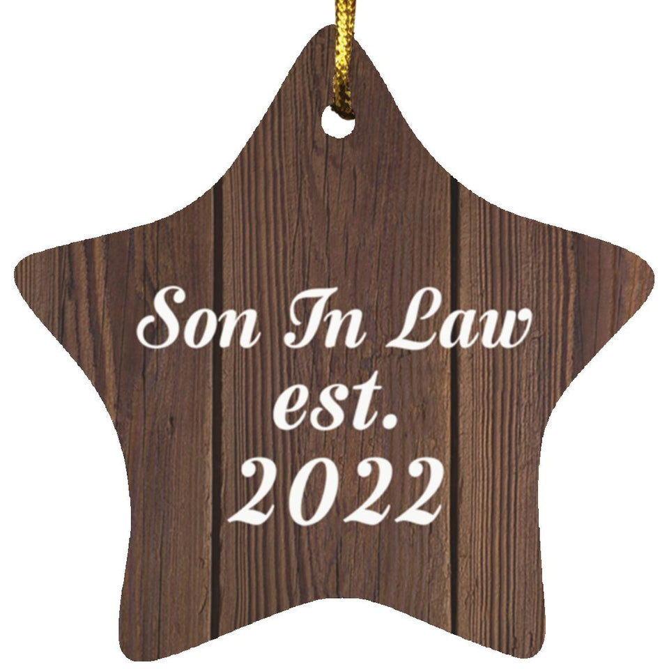 Son In Law Established Est. 2022 - Star Ornament D