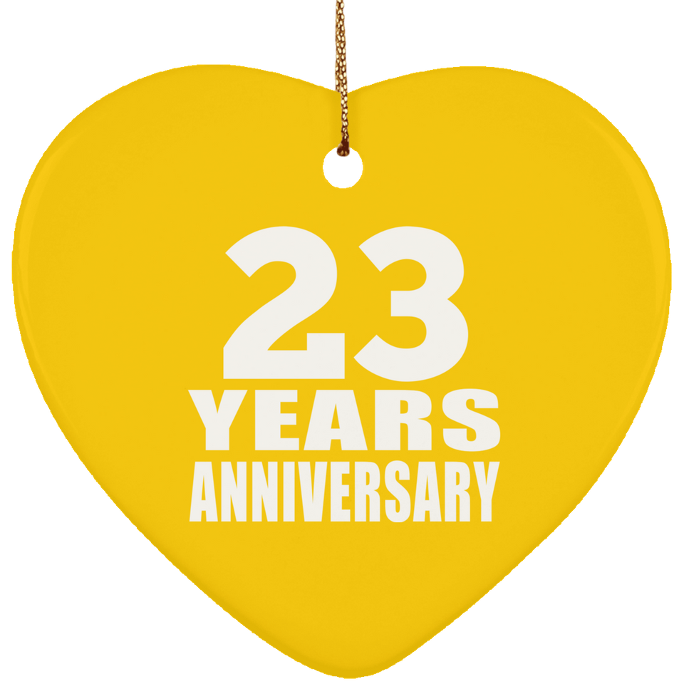 23rd Anniversary 23 Years - Heart Ornament