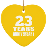 23rd Anniversary 23 Years - Heart Ornament