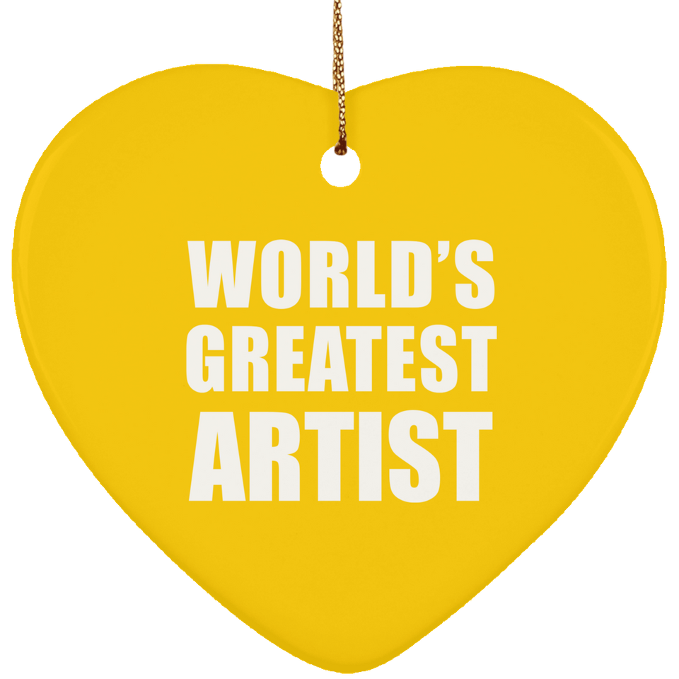 World's Greatest Artist - Heart Ornament