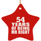 54th Anniversary 54 Years Of Being Mr Right - Star Ornament