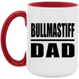 Bullmastiff Dad - 15oz Accent Mug Red