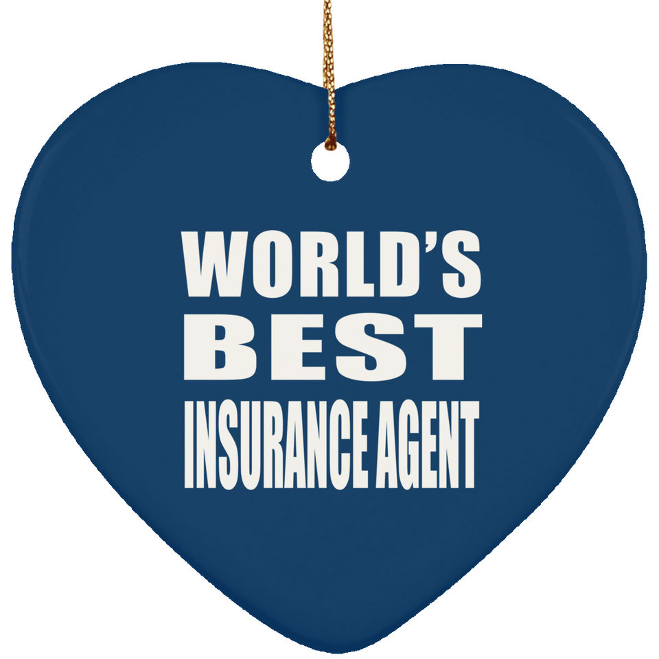 World's Best Insurance Agent - Heart Ornament
