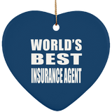 World's Best Insurance Agent - Heart Ornament