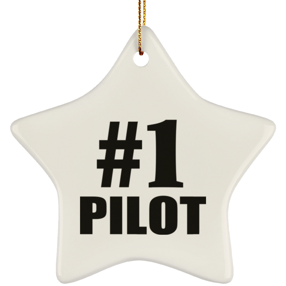 Number One #1 Pilot - Star Ornament