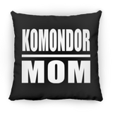 Komondor Mom - Throw Pillow Black