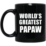 World's Greatest Papaw - 11 Oz Coffee Mug Black
