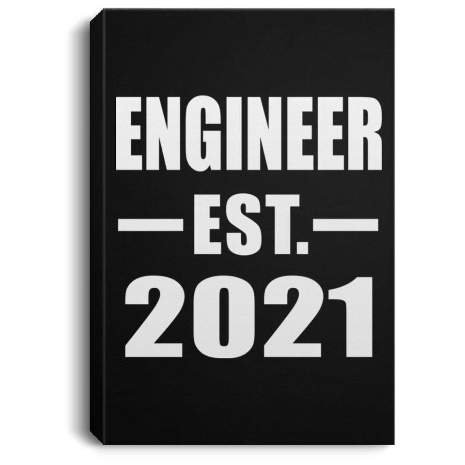 Engineer Established EST. 2021 - Canvas Portrait