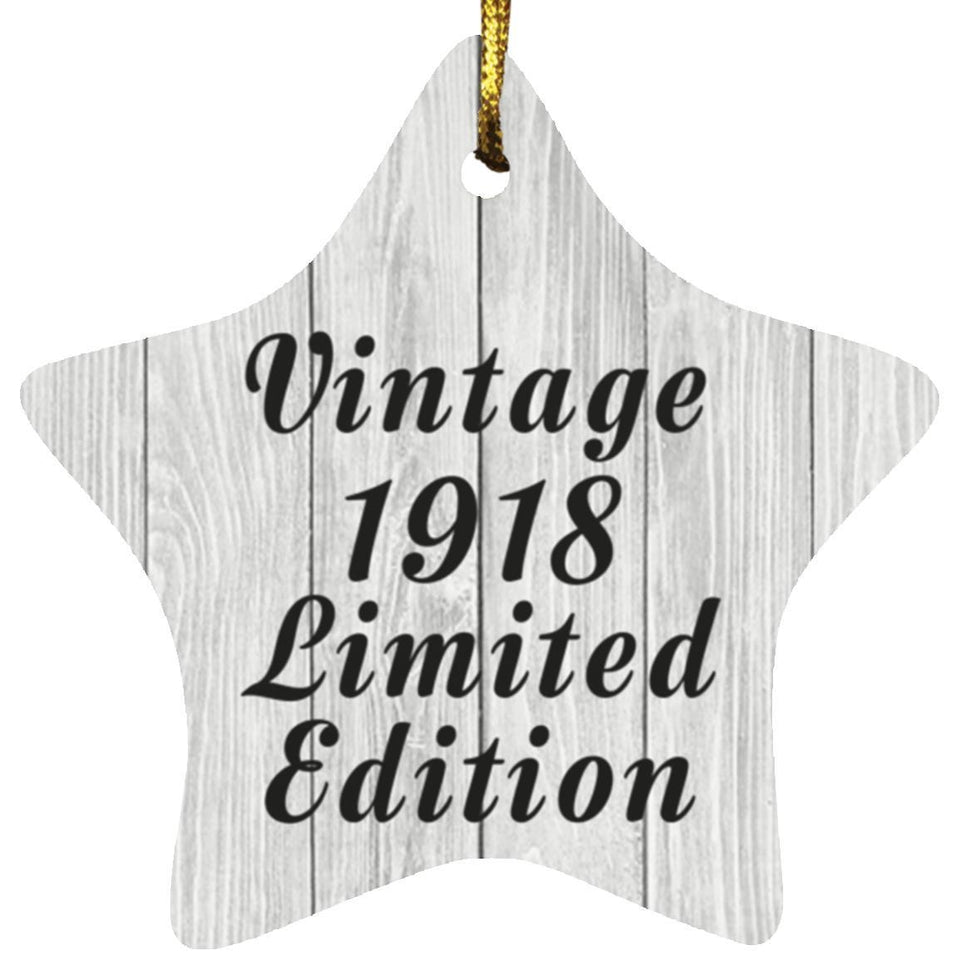 106th Birthday Vintage 1918 Limited Edition - Star Ornament F
